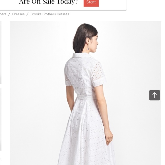 NEW WITH TAGS BROOKS BROTHERS EYELET SHIRTDRESS…SIZE 0 FULLY LINED…IN DEMAND - Picture 2 of 9